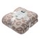 bearberry Fuzzy Leopard Knitted Throw Blanket Soft Cozy Warm Microfiber Blanket for Couch Sofa Bed Travel StoneCream 51x70