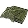 RECYCO Throw Blanket Soft Cozy Chenille Throw Blanket with Fringe Tassel for Couch Sofa Chair Bed Living Room Gift Loden Green 60 x 80