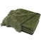 RECYCO Throw Blanket Soft Cozy Chenille Throw Blanket with Fringe Tassel for Couch Sofa Chair Bed Living Room Gift Loden Green 60 x 80