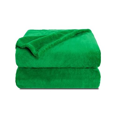 NANPIPER Fleece Blankets Super Soft Flannel Fuzzy Blanket for Couch Luxury Cozy Lightweight Microfiber Dog BlanketThrow SizeEmerald Green