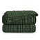 Aormenzy Green Cable Knit Throw Blanket Oversized 60 x 80 Super Soft Comfy Knitted Blanket for Couch Bed Sofa Twin Size
