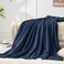 BEDELITE Fleece Throw Blanket for Couch 3D Ribbed Jacquard Soft and Warm Decorative Fuzzy Blanket Cozy Fluffy Plush Lightweight Navy Blue Throw Blankets for Bed Sofa 50x60 inches