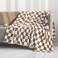 LOMAO Throw Blankets Flannel Blanket with Checkerboard Grid Pattern Soft Throw Blanket for Couch Bed Sofa Luxurious Warm and Cozy for All Seasons Khaki 60x80