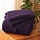 Aormenzy 60x80 Cozy Acrylic Cable Knit Blanket for Couch Sofa Bed Dark Purple