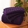 Aormenzy 60x80 Cozy Acrylic Cable Knit Blanket for Couch Sofa Bed Dark Purple