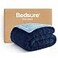 Bedsure Gentlesoft Sherpa Fleece Throw Blanket for Couch Fluffy Cozy Cable Jacquard Tufted Throw for Women Gift Thick and Warm Christmas Blanket for Winter Navy 50x60 Inches