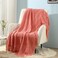 CREVENT Knitted Decorative Throw Blanket for Couch Sofa Chair BedSoft Warm Cozy Light Weight for Spring Summer 50X60 Salmon