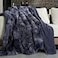 Pawque Faux Fur Sherpa Fleece Blanket Twin Size Fluffy Warm Plush Blankets for Bed Cozy Thick Lightweight Reversible Decor for Winter Sofa Couch TieDye Blue 60x80 inches