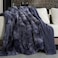 Pawque Faux Fur Sherpa Fleece Blanket Twin Size Fluffy Warm Plush Blankets for Bed Cozy Thick Lightweight Reversible Decor for Winter Sofa Couch TieDye Blue 60x80 inches