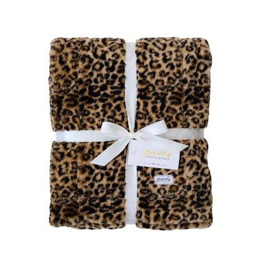 GRACED SOFT LUXURIES Throw Blanket Softest Warm Elegant Cozy Cheetah Faux Fur for Home Couch Sofa Bed Living Room Classic Leopard Large 50 x 60
