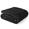 PAVILIA Super Soft Fleece Throw Blanket Twin Black Fuzzy Plush Flannel Throw Warm Cozy Ribbed Microfiber Blanket for Sofa Couch Bed Lightweight Striped Blanket Black 60x80