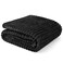 PAVILIA Super Soft Fleece Throw Blanket Twin Black Fuzzy Plush Flannel Throw Warm Cozy Ribbed Microfiber Blanket for Sofa Couch Bed Lightweight Striped Blanket Black 60x80