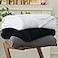 Longhui bedding Chunky Cable Knit Throw Blanket Lightweight White 100 Organic Cotton Blanket for Sofa Couch Bed Baby Nursery Rustic Shabby Chic Modern Farmhouse Pure White 51 x 63 Give Laundering Bag