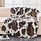 Bnuitland Brown Cow Print Throw Blanket with Storage Pouch 300 GSM Double Sided Fuzzy Decor Lap Blanket for BedSofaCouch Super Soft Cozy Flannel Throw Gift for Adults and Kids 5060 inch
