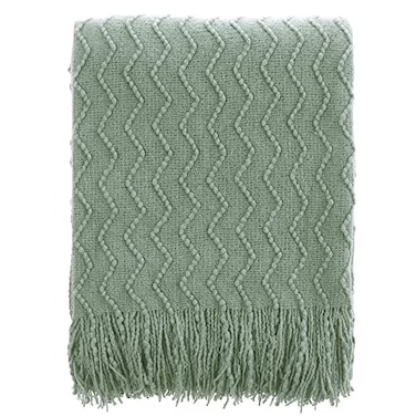 BATTILO HOME Sage Green Throw Blanket for Couch Home Decor Sage Throw Blankets Spring Green Blanket for Bedroom Decor Housewarming Gifts 50x60