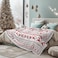 PAVILIA Red White Snowflake Reindeer Christmas Sherpa Throw Blanket Soft Reversible Fleece Sherpa 60x80 Winter Blanket for Couch Bed Christmas Decor