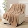 FY FIBER HOUSE Fleece Throw Blanket for Couch 300GSM Super Soft Plush Fuzzy Blankets Lap Blanket for Office Sofa 50x60 Inches Camel