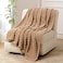 FY FIBER HOUSE Fleece Throw Blanket for Couch 300GSM Super Soft Plush Fuzzy Blankets Lap Blanket for Office Sofa 50x60 Inches Camel