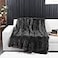 YUSOKI Long Faux Fur Throw Blanket for Sofa Couch2 Layers21lbAll AgesHome Decoration Morel50 x 60