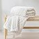 EverGrace Jacquard Boho Sherpa Fleece Throw Blanket for Couch Super Soft Cozy Fuzzy Plush Blankets for Winter Reversible Thick Warm Blanket for Bed Sofa Living Room Off White 50 x 60