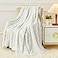 Aganear Flannel Throw Blanket Cozy Soft Lightweight Fuzzy Flannel Throw Blanket for Women Warm Decorative Present for All Seasons Portable Throw Blankets for Couch Sofa Bed Car50x60 White