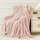 Aganear Flannel Throw Blanket Cozy Soft Lightweight Fuzzy Portable Throw Blankets Boho Decor for Home Warm Gifts for Birthday Christmas Halloween Housewarming50x60 Pink