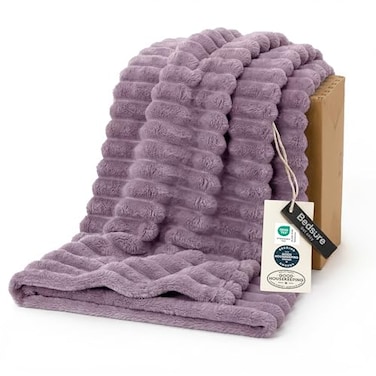 Bedsure GentleSoft Light Purple Fleece Blanket for Couch Cozy Soft Blankets for Women Cute Small Throws for Girls 50x70 Inches