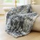 blunique Faux Rabbit Fur Throw Blanket Ultra Soft Plush Cozy Blanket for Couch Bed Thick Fluffy Ruched TieDye Decorative Blanket Giftable 50x60TieDye Gray