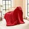 L'AGRATY LAGRATY Chunky Knit Blanket Throw Soft Chunky Throw Blankets 40x50 100 Hand Kintted Chenile Crochet Large Cable Knit Blanket Rope Knot Throw Blankets for Couch Home DecorRed