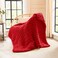 L'AGRATY LAGRATY Chunky Knit Blanket Throw Soft Chunky Throw Blankets 40x50 100 Hand Kintted Chenile Crochet Large Cable Knit Blanket Rope Knot Throw Blankets for Couch Home DecorRed