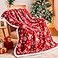 Ramees Christmas Throw Blanket Christmas Decorations Blankets and Throws Fuzzy Cozy Soft Warm Fleece Sherpa Winter Holiday Blanket for Bed Couch Sofa Reindeer Snowflakes