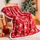 Ramees Christmas Throw Blanket Christmas Decorations Blankets and Throws Fuzzy Cozy Soft Warm Fleece Sherpa Winter Holiday Blanket for Bed Couch Sofa Reindeer Snowflakes