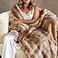 Netbors Plush Faux Rabbit Fur Bubble Throw Blanket Ultra Soft Cozy Blanket for Couch or Bed Luxury Living Room and Bedroom Decor Thick Warm Fluffy Fuzzy Gift Ready Package Camel Tint 50x60