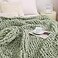 Admitrack Chunky Knit Blanket Throw 100 Hand Knit Chenille Throw Blanket for Sofa Home Decor Soft and Cozy Knitted Throw Blankets Sage Green51x63