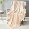 DREAMNINE Super Soft Fuzzy Fleece Throw Blanket for Couch Sofa 50 x 60 Decorative Solid Lightweight Velvet Blanket for Chair Cozy Accent Shaggy Micro Plush Flannel Blankets for Bedroom Dorm Beige