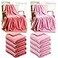 Buryeah 50 x 60 Inches Fleece Throw Blanket Soft Cute Warm Plush Flannel Fluffy Blankets for Wedding Sofa Couch Bed Seasons Employee Appreciation Gifts BulkPink10 Pack