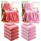 Buryeah 50 x 60 Inches Fleece Throw Blanket Soft Cute Warm Plush Flannel Fluffy Blankets for Wedding Sofa Couch Bed Seasons Employee Appreciation Gifts BulkPink10 Pack