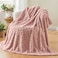 NEWCOSPLAY Super Soft Throw Blanket Pink Premium Silky Flannel Fleece 3D Heart Checkered Lightweight Bed Blanket All Season Use Pink Heart Throw50x70