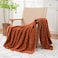 Puncuntex Burnt Orange Throw Blanket 5060 inches Fuzzy 3D Jacquard Decorative Flannel Fleece Super Soft Plush Cozy Blanket for Couch Sofa Chair Lightweight