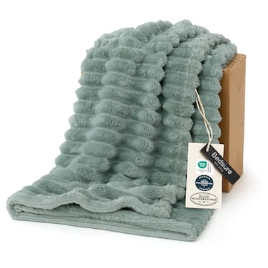 Bedsure GentleSoft Twin XL Blanket for Couch Cozy Soft Blankets for Women Cute Small Fleece Throws for Girls Sage Green 66x90 Inches