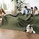Bedsure Cooling Cotton Waffle Oversized King Blanket Lightweight Breathable Rayon Derived from Bamboo for Hot Sleepers Luxury Throws for Bed and Sofa Olive Green 120x96 Inches