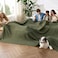 Bedsure Cooling Cotton Waffle Oversized King Blanket Lightweight Breathable Rayon Derived from Bamboo for Hot Sleepers Luxury Throws for Bed and Sofa Olive Green 120x96 Inches