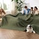Bedsure Cooling Cotton Waffle Oversized King Blanket Lightweight Breathable Rayon Derived from Bamboo for Hot Sleepers Luxury Throws for Bed and Sofa Olive Green 120x96 Inches