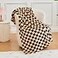 FY FIBER HOUSE Checkered Flannel Fleece Throw Blanket Soft Cozy Checkerboard Grid Print Chessboard Gingham Pattern Blankets for Bed Couch Sofa 40x50 Black Brown