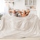 BEDELITE Big Fleece Blanket 120 x 120 10 x 10 Super Soft Fluffy Fuzzy Oversized King for Bed Couch Sofa Camping Extra Large Blanket Fits Your Whole Family Beige
