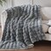 Serenhom 50x60 Inches UltraSoft Fuzzy Faux Fur Plush Throw Blanket Thick Warm Sherpa for Couch Sofa Bedroom Camping Decorative Blanket for Cozy Warmth Bubble Grey