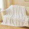 NEWCOSPLAY Throw Blanket for Couch Ivory Super Soft Flannel Fleece 3D Bubble Lightweight Bed Blanket All Season Use Ivory Throw50x60
