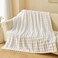NEWCOSPLAY Throw Blanket for Couch Ivory Super Soft Flannel Fleece 3D Bubble Lightweight Bed Blanket All Season Use Ivory Throw50x60
