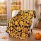 PAVILIA Halloween Throw Blanket for Couch Orange Pumpkin Fall Fleece Blanket Soft Plush Warm Black Fall Cabin Throw 60x80 Pumpkin Halloween
