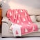 Buryeah Knit Throw Blanket 50 x 60 Inch Reversible Knitted Throw Blanket Cozy Soft Lightweight Gift for Couch Sofa BedPink and WhiteChristmas Tree